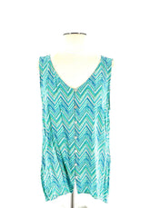 Womens J.Jill Shirt Size Medium Button Down Sleeveless Tank Top 100% Rayon - TheRealThreads